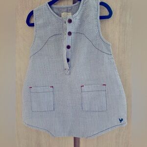 Blue Rooster New York Seersucker Stripe Jumper SZ: 18-24 months